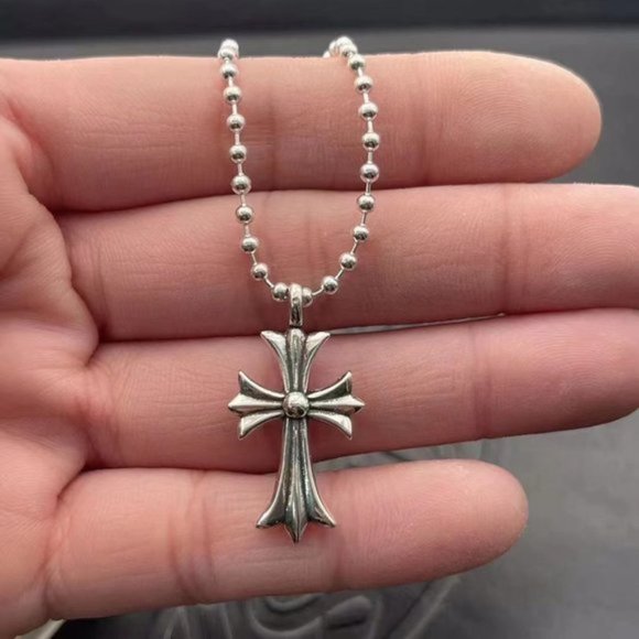 Authentic Chrome Hearts Large Cross Pendant Sterling Silver - Picture 2 of 5